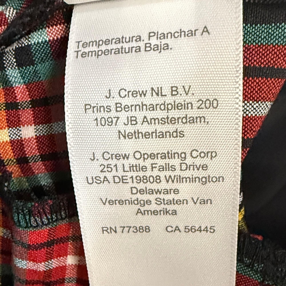 J. Crew Black & Red Plaid Straight-Leg Pants - Picture 10 of 10
